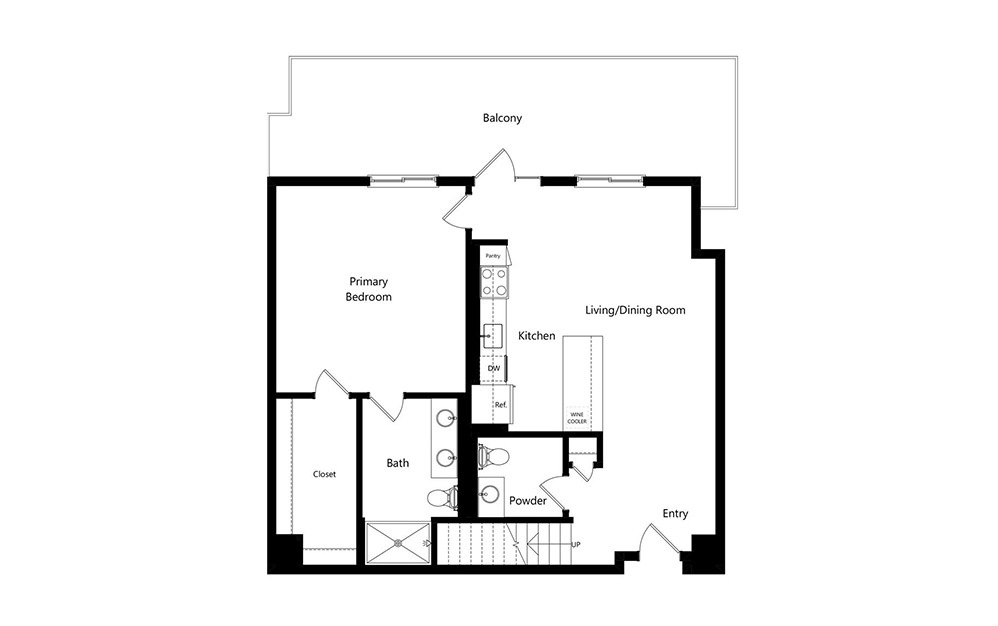 C2-PH - 3 bedroom floorplan layout with 3.5 baths and 1726 square feet. (Floor 1)