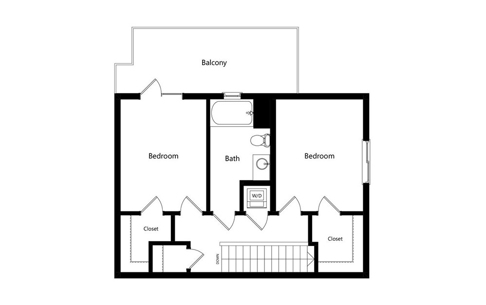 C3-PH - 3 bedroom floorplan layout with 2.5 baths and 1719 square feet. (Floor 2)