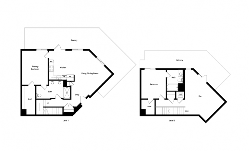 B12-PH - 2 bedroom floorplan layout with 2 baths and 1733 square feet. (Preview)