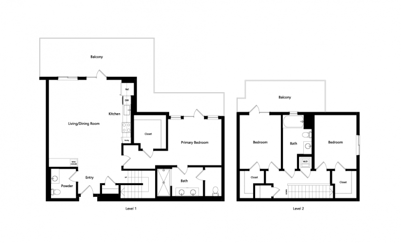 C3-PH - 3 bedroom floorplan layout with 2.5 baths and 1719 square feet. (Preview)